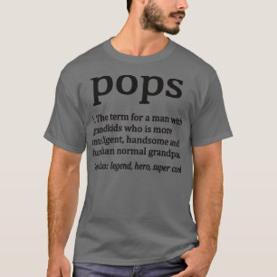 Camiseta Pop de Mens Definição Pop Engraçados Avô