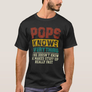 Camiseta Pop De Mens Sabem Tudo O Pai De Sobrecarga De Pop
