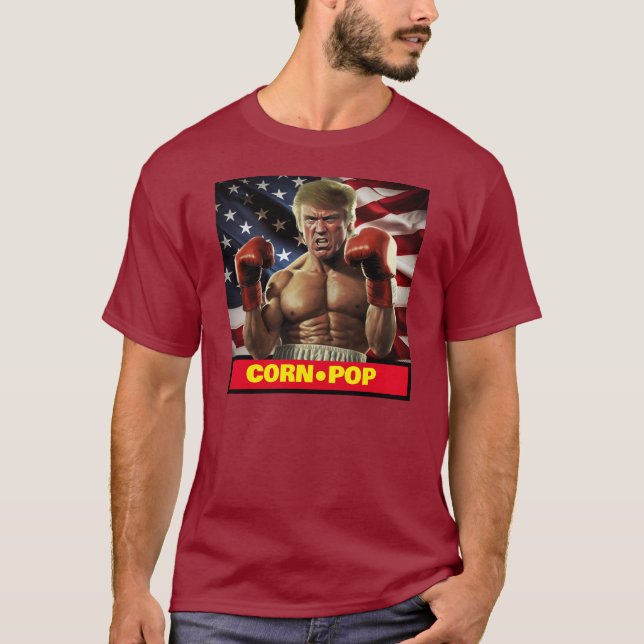 Camiseta Pop de milho Trump - Pesadelo de Biden (Frente)