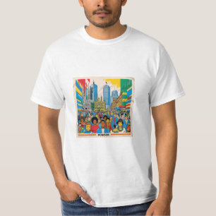 Camiseta Pop de Munique: Uma cidade em cores escuras!