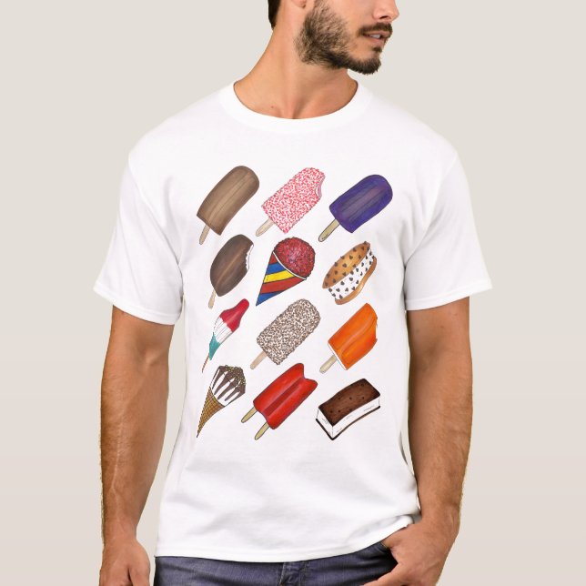 Camiseta Pop de picolé de Sorvete de Ameaça de Verão (Frente)
