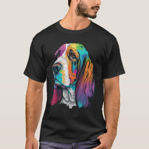 Camiseta Pop de pintura artística colorida com cesto de ces