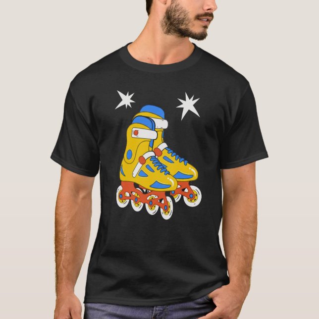Camiseta Pop de Skate de  de cilindro amarelo neon (Frente)