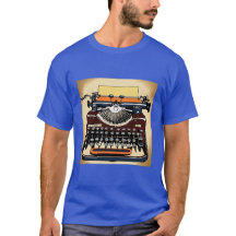 Pop de uma máquina de escrever azul-T-Shirt