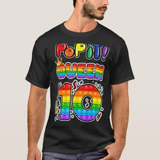 Camiseta Pop Décimo aniversário da Rainha dos 10 anos (Frente)