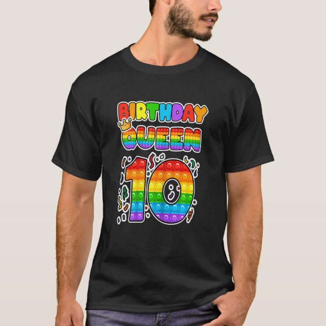 Camiseta Pop Décimo aniversário da Rainha dos 10 anos (Frente)