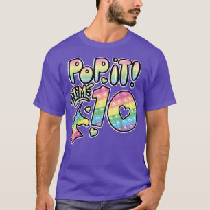 Camiseta Pop Décimo Aniversário Meninas Rapazes 10 Anos