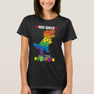 Camiseta Pop Dinossaur Fidget Toy 100 Dias Na Escola E Sti
