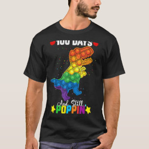 Camiseta Pop Dinossaur Fidget Toy 100 Dias Na Escola E Sti
