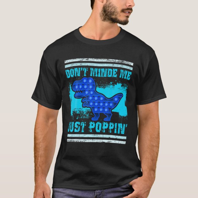 Camiseta Pop Dinossauro Fidget Toy Para Rapazes (Frente)