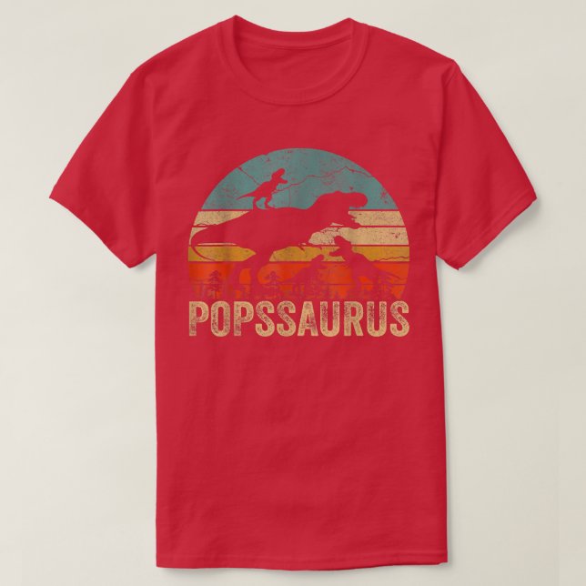 Camiseta Pop Dinossauro Popssaurus 3 Duas Crianças Fath de  (Frente do Design)