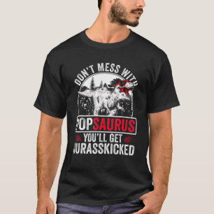 Camiseta Pop Dinossauros Engraçados Dia de os pais-Pai-trev