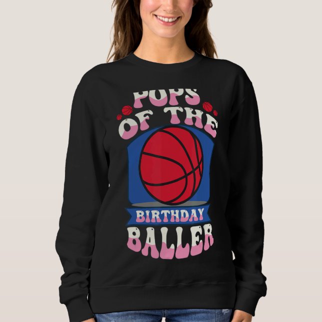 Camiseta Pop Do Aniversário Do Tema De Basquete De Aniversá (Frente)