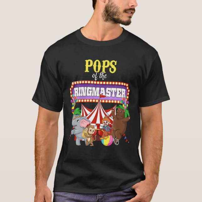 Camiseta Pop Do Bairthday Ringmaster Kids Circus Party (Frente)