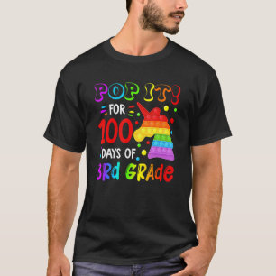 Camiseta Pop Do Fidget It Unicorn 100º Dia Do 3º Grau Para