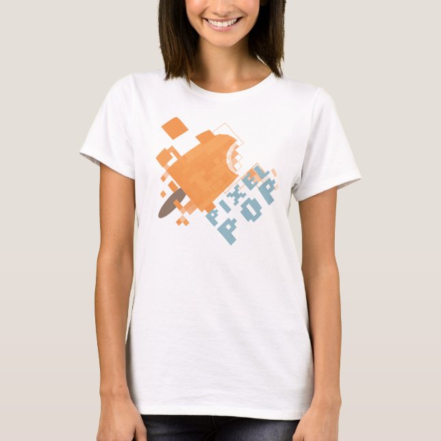 Camiseta Pop do pixel (Frente)