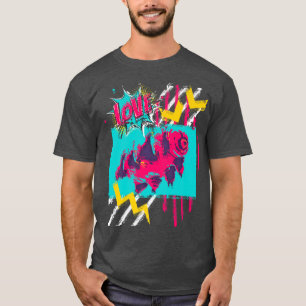 Camiseta Pop do Urso Água Vintage Colorful Art Tee 90s (dis