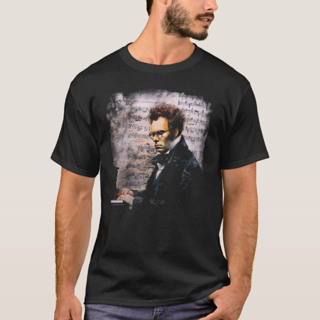 Camiseta Pop Franz Schubert Music Composer Pianist (Frente)