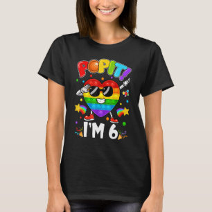 Camiseta Pop It 6 Birthday Boys Garotas Crianças de 6 Anos