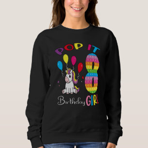 Camiseta Pop It 8th Year Birthday Girl Fidget Toy for Unic