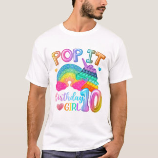 Camiseta Pop It Birthday Girl 10