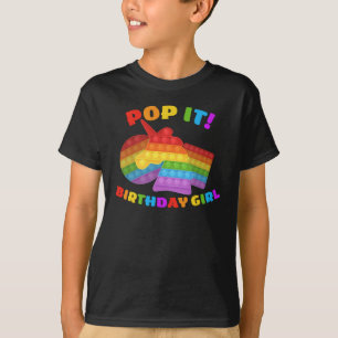 Camiseta Pop It Dot Day Unicorn For Birthday Girl