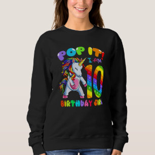 Camiseta Pop It Unicorn 10th Birthday Girl I'm 10 Anos