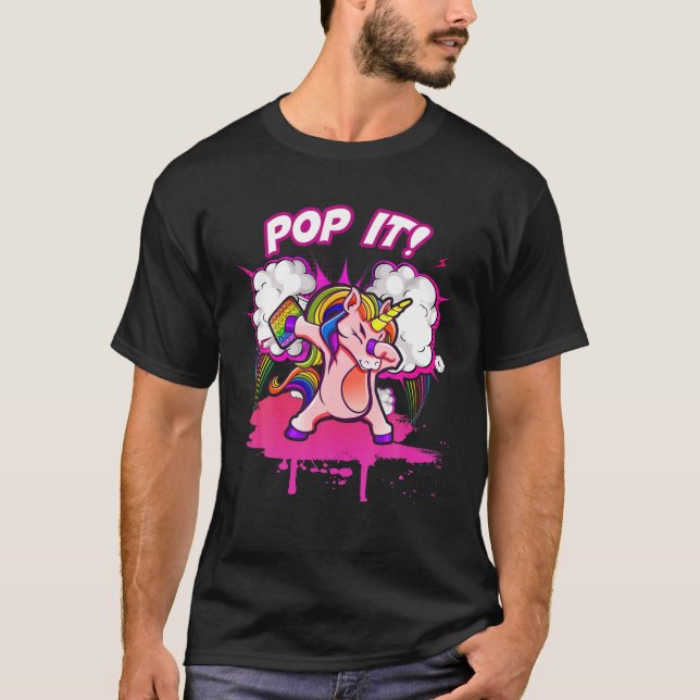 Camiseta Pop It Unicorn Fidget Toy Kids (Frente)