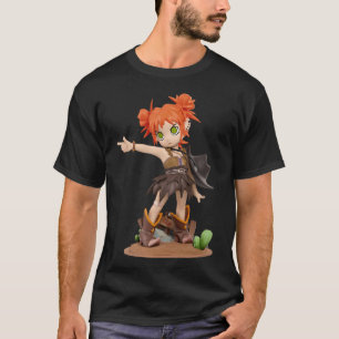 Camiseta Pop Mart Pêssego Revolta Gigi Libby Cowgirl Marrom