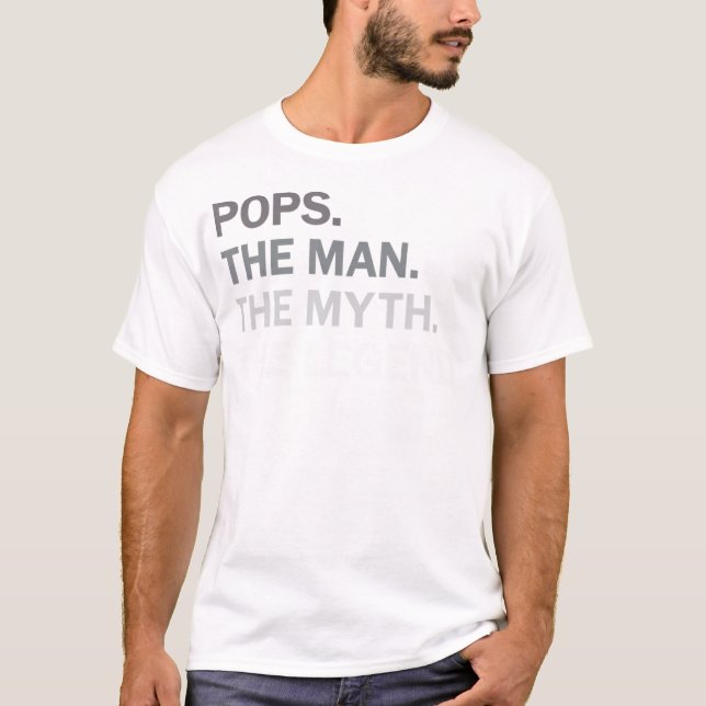 Camiseta Pop mito lenda avô dia de os pais aniversário (Frente)