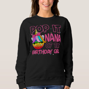 Camiseta Pop Nana Da Rapariga De Aniversário Unicórn Fidget