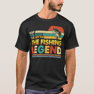 Camiseta Pop O Homem Mito Lenda de Pesca Dia dos Pais Vinta