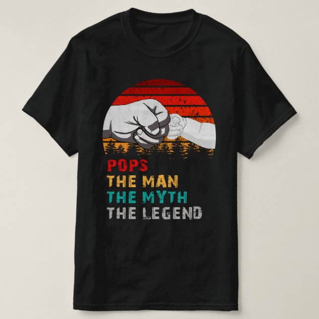 Camiseta pop o homem o mito a lenda (Frente do Design)