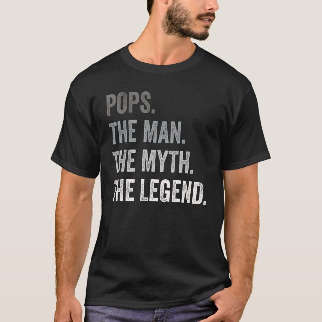 Camiseta Pop O Homem O Mito A Lenda Dia do Pai Vin (Frente)