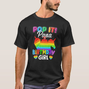 Camiseta Pop Papa Birthday Rapariga Fidget Filha Correspond