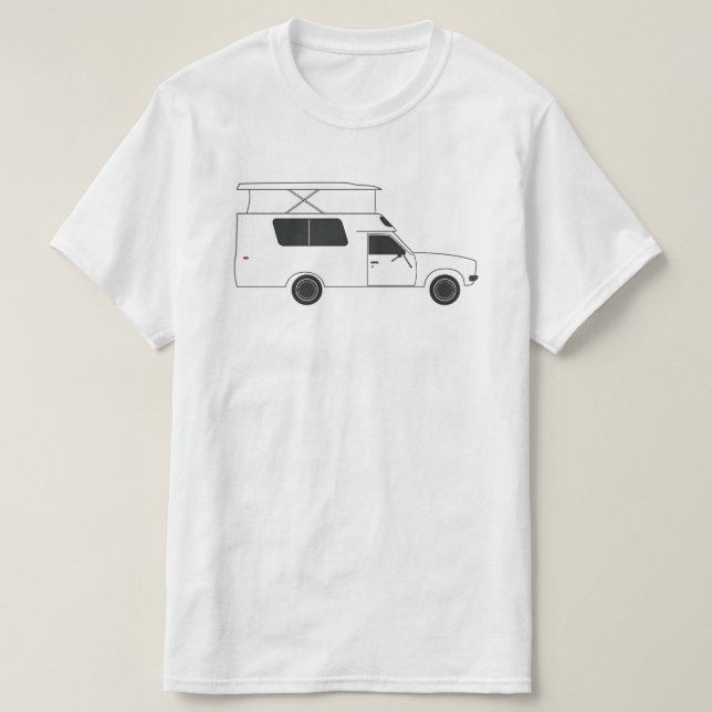 Camiseta pop para cima do chinook camper (Frente do Design)