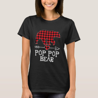 Camiseta Pop Pop Bear Natal Pajama Vermelho