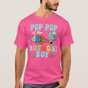 Camiseta Pop-Pop Do Astronauta Do Festa Espacial Birthday