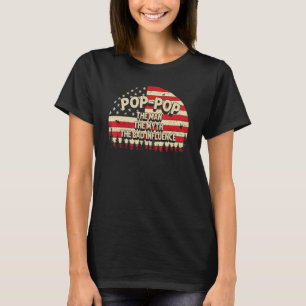 Camiseta Pop Pop do Homem O Mito A Má Influência Homens Gra