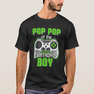 Camiseta Pop Pop do Jogo De Vídeo De Garoto De Aniversário 