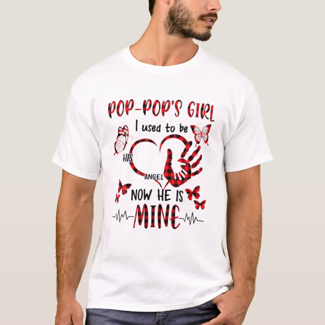 Camiseta Pop Pop Garota Que Eu Costumava Ser O Anjo Dele. (Frente)