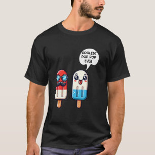 Camiseta Pop Pop Mais Legal Que Tão Engraçado Avô Popsicle
