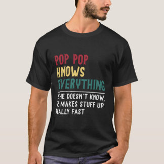 Camiseta Pop Pop Sabe Tudo Dia de os pais Para O Avô
