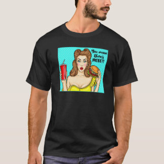 Camiseta Pop Retro Pin Up Girl, quer dizer, há mais