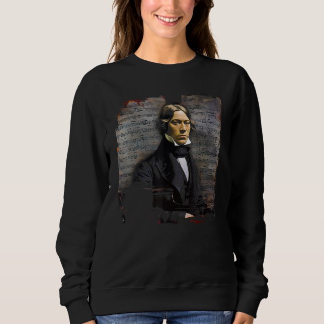 Camiseta Pop Robert Schumann Music Composer Piano (Frente)