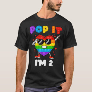 Camiseta Pop, sou 2 Brinquedos de Pop de Aniversário