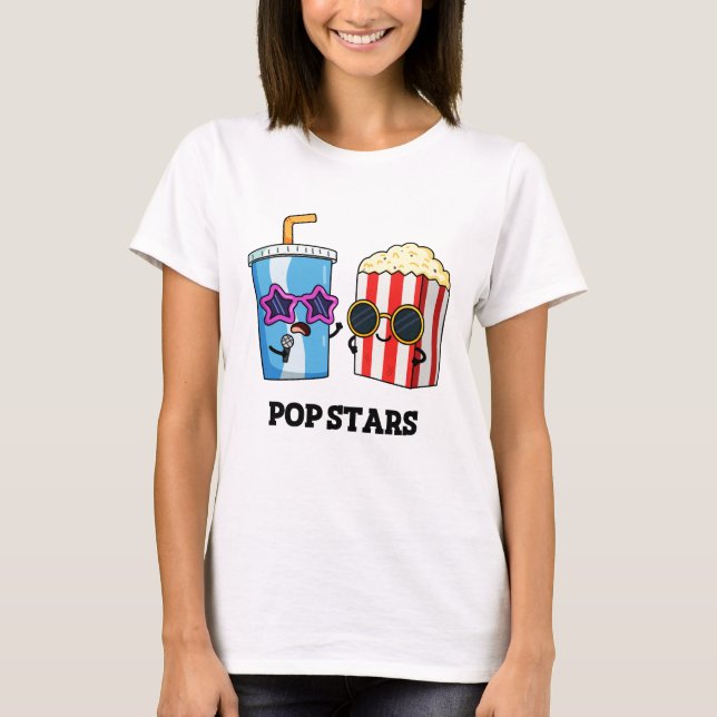 Camiseta Pop Stars Engraçado Snack Pun (Frente)