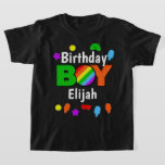 Camiseta Pop Ti Fidget Birthday Boy Rainbow<br><div class="desc">Comemora o aniversário com esta camiseta especial,  design especial e personalizada</div>