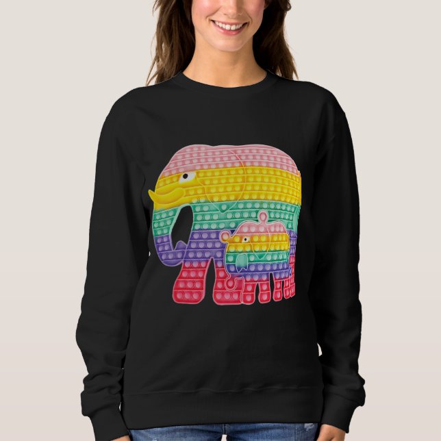 Camiseta Pop Ti Fidget Jogo Elefante Mãe E Bebê (Frente)