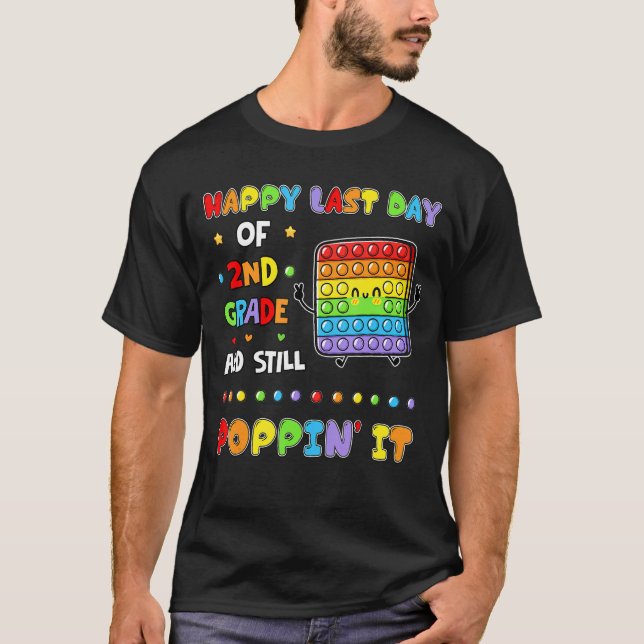 Camiseta Pop Ti Fidget Para O Último Dia De segundo Da Esco (Frente)